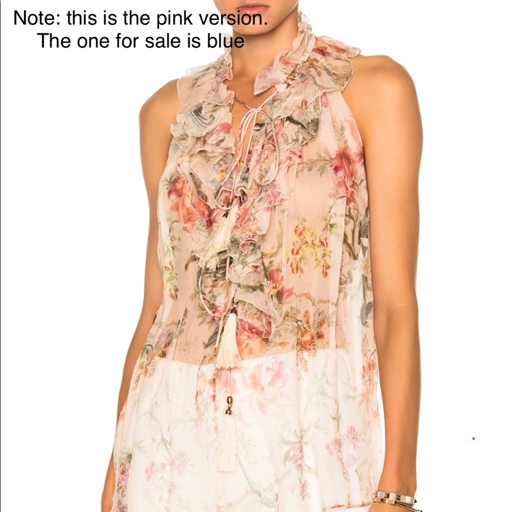 Zimmermann Silk Mercer Ruffle Top